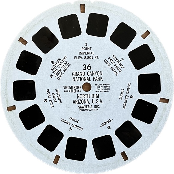 🎈2/$20 - VIEW-MASTER 36 “GRAND CANYON NATIONAL PARK - North Rim, AZ, USA” - Picture 2 of 3